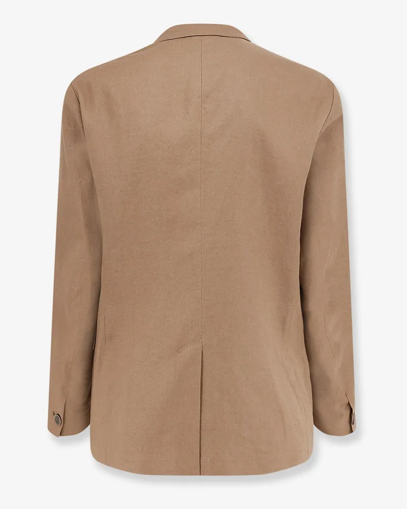 Hevò Men's Suit Galatina Brown Linen-Viscose Suits Brown