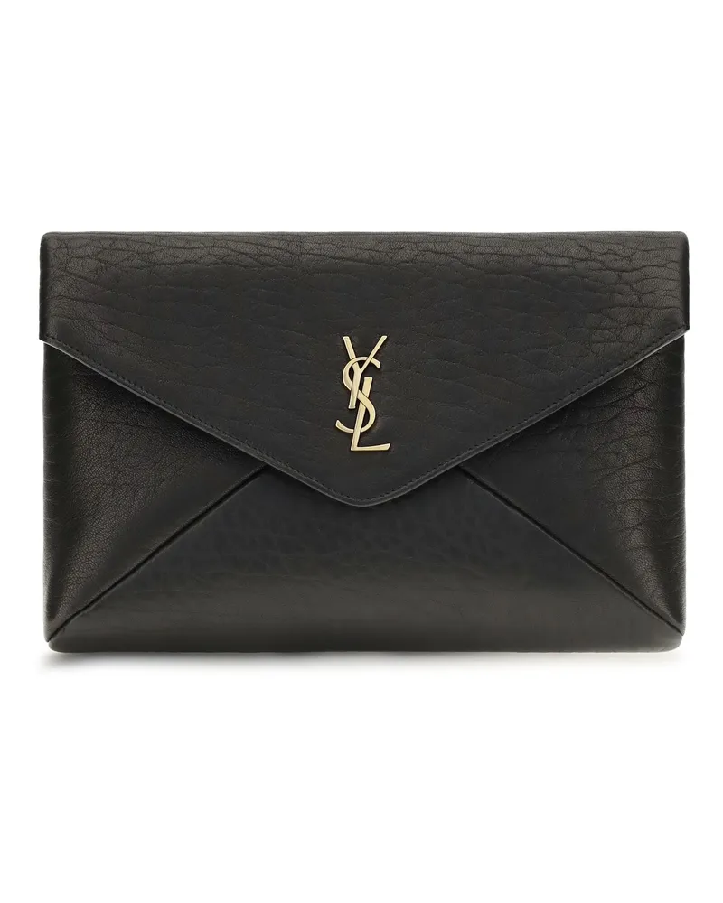 Saint Laurent Women's Pouch Moira Lambskin Black Wallets & Purses Black