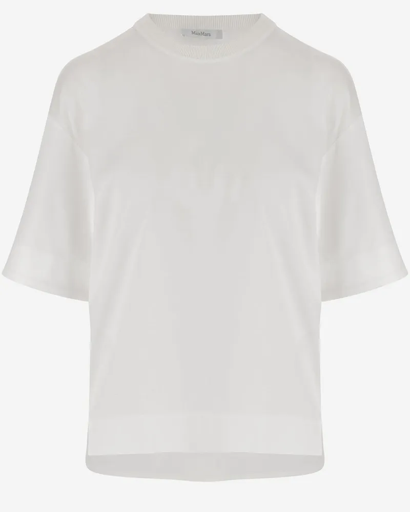 Max Mara Women T-Shirt Estella White Cotton T-Shirts & Jerseys White