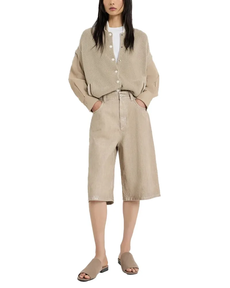 Brunello Cucinelli Suede Mule — Beige Beige