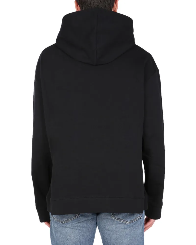 Raf Simons Cotton Drawstring Hoodie — Black Black