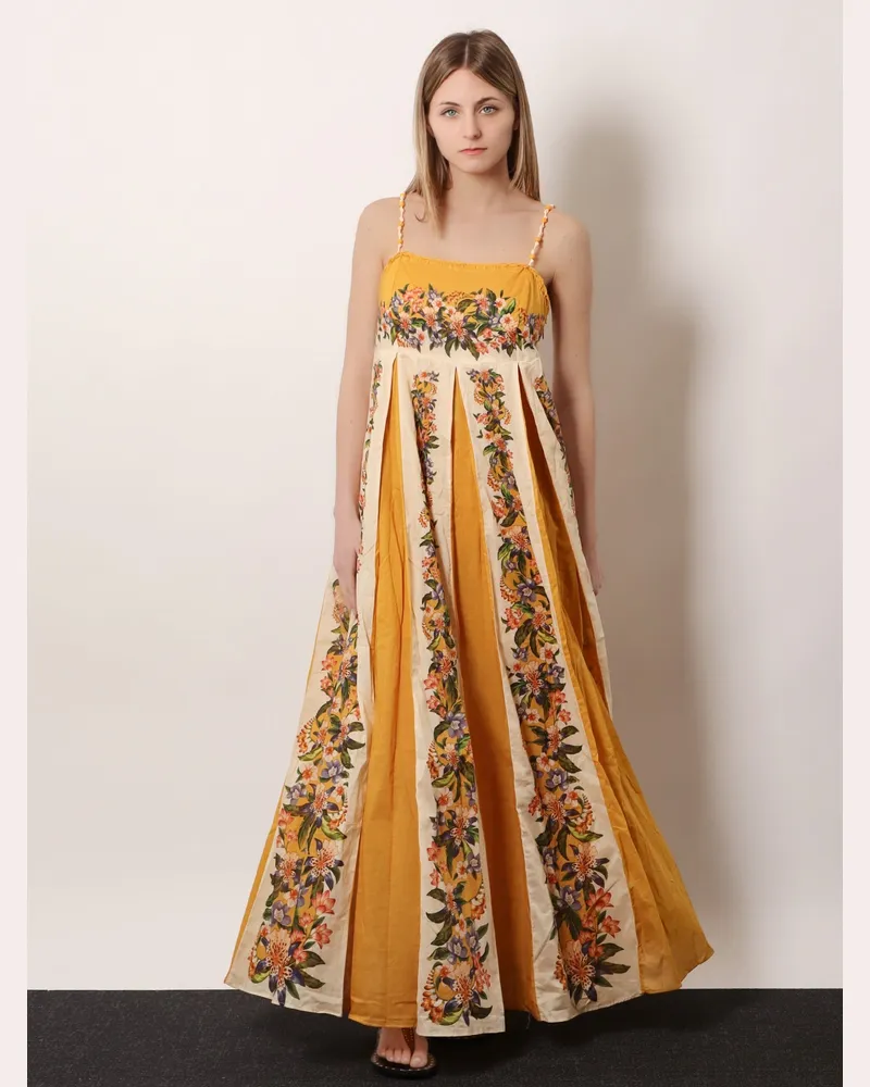 FARM Rio Women's Dress Hilo Yellow Cotton Yellow
