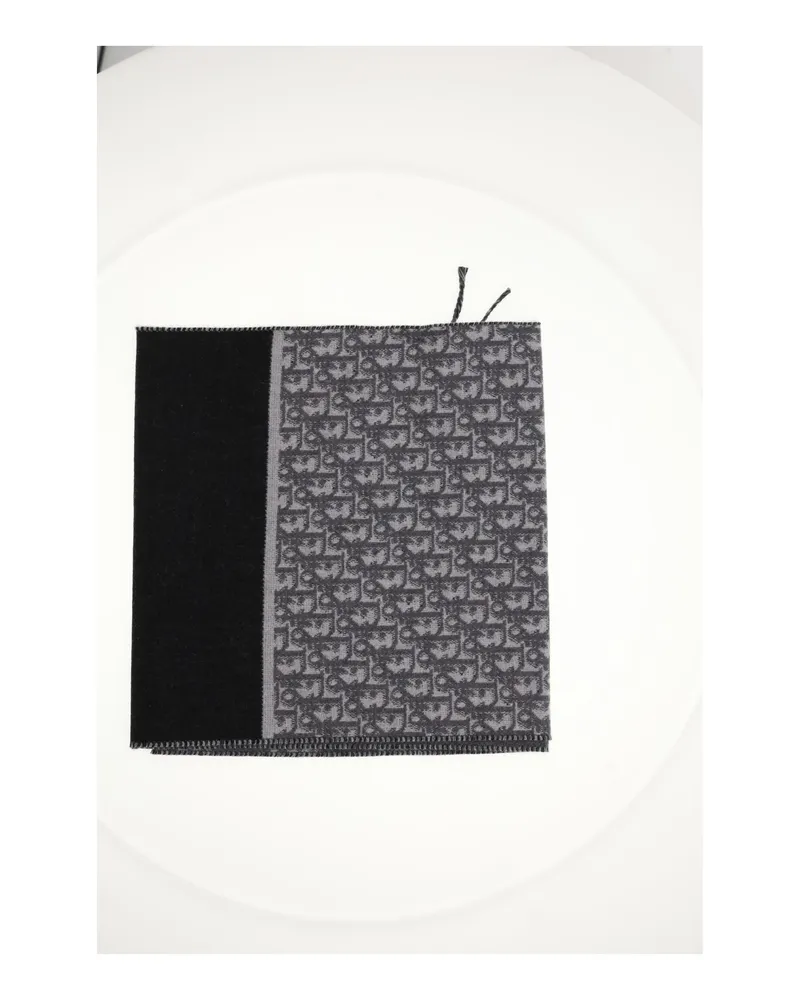 Dior Oblique Wool Scarf — Gray Gray