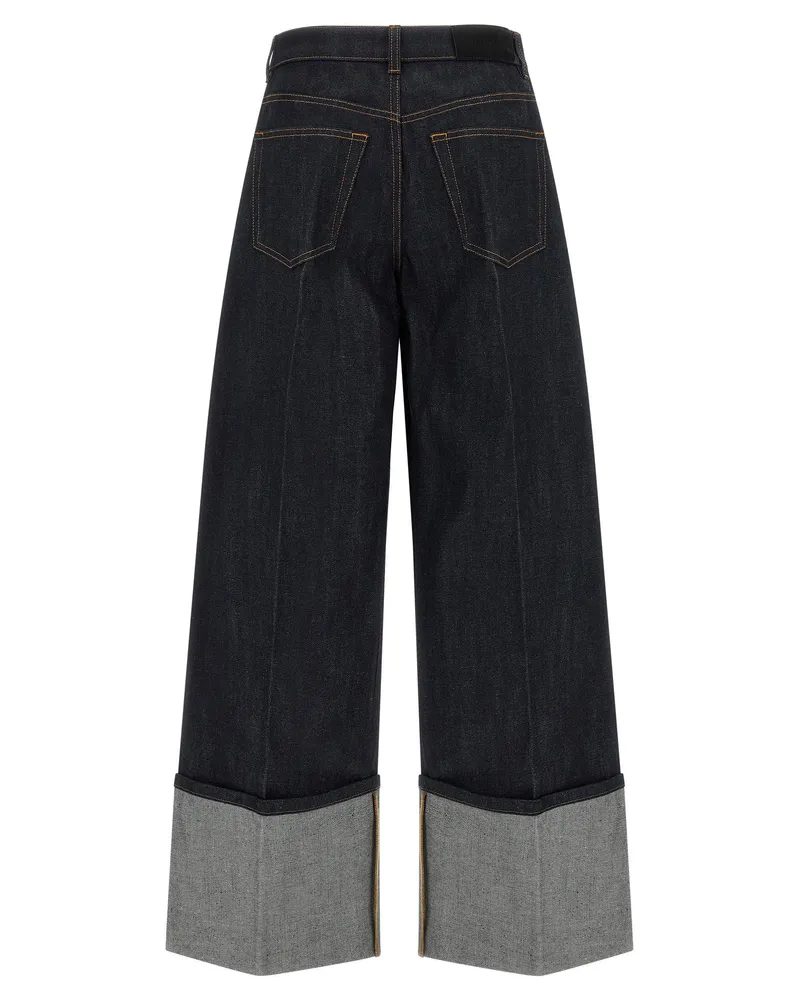 Givenchy Turn-Up Hem Cotton Denim Jeans — Black Black