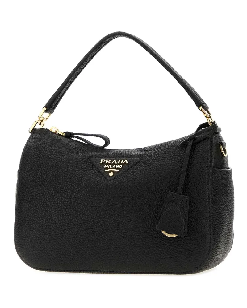 Prada Women's Black Leather Small Handbag Nero 1 Borse A Mano Bag Black