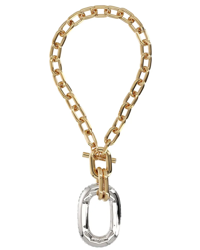 Paco Rabanne XL Link Aluminium Necklace — Gold Gold