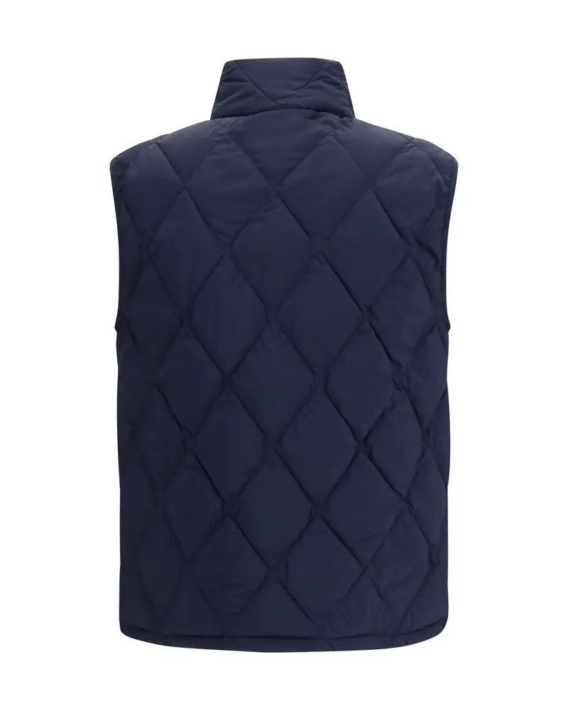 Burberry Men Blue Polyamide Sleeveless Jacket Clothing Navy