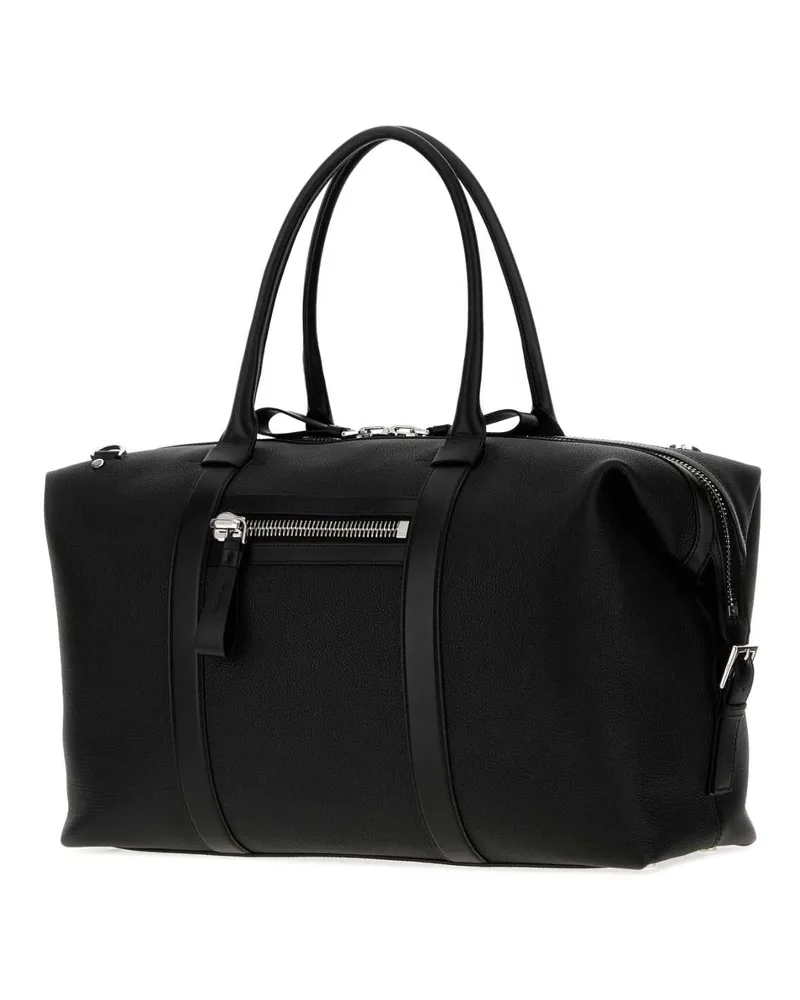 Tom Ford Men's Black Leather Travel Bag Borse A Mano Black