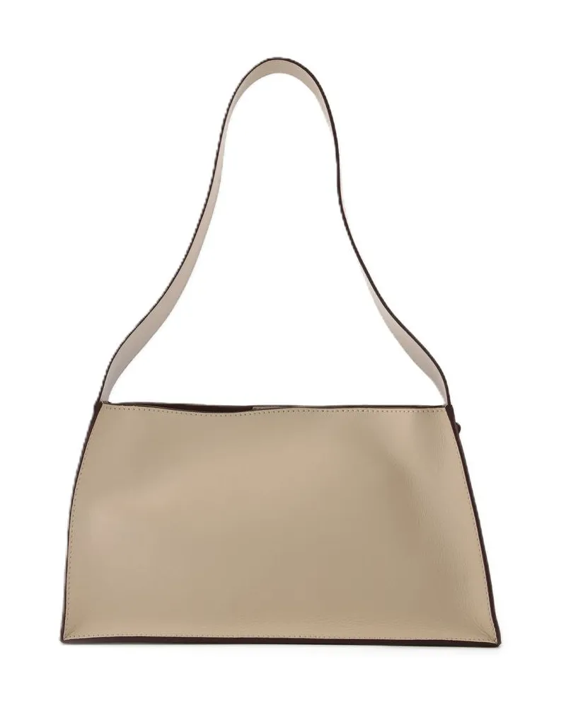 Manu Atelier Women's Kesme Bag Ivory Leather Beige - Shoulder-Hobo-Bags Beige