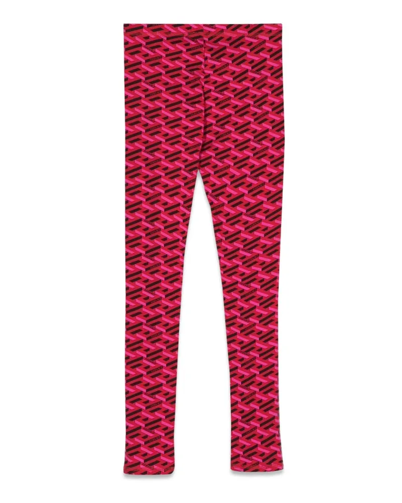 Versace Multicolor Cotton Leggings — Multicolor Multicolor
