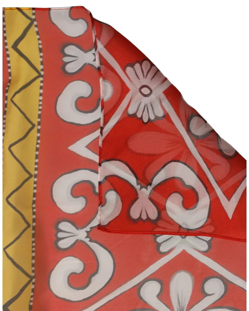 Dolce & Gabbana Silk Printed Scarf — Multicolor Multicolor