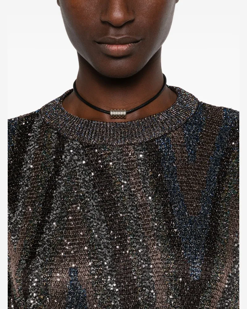 Missoni Sequin-Embellished Metallic Sweater — Black Black