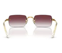 0RB3928 Rimless Square Sunglasses — Gold
