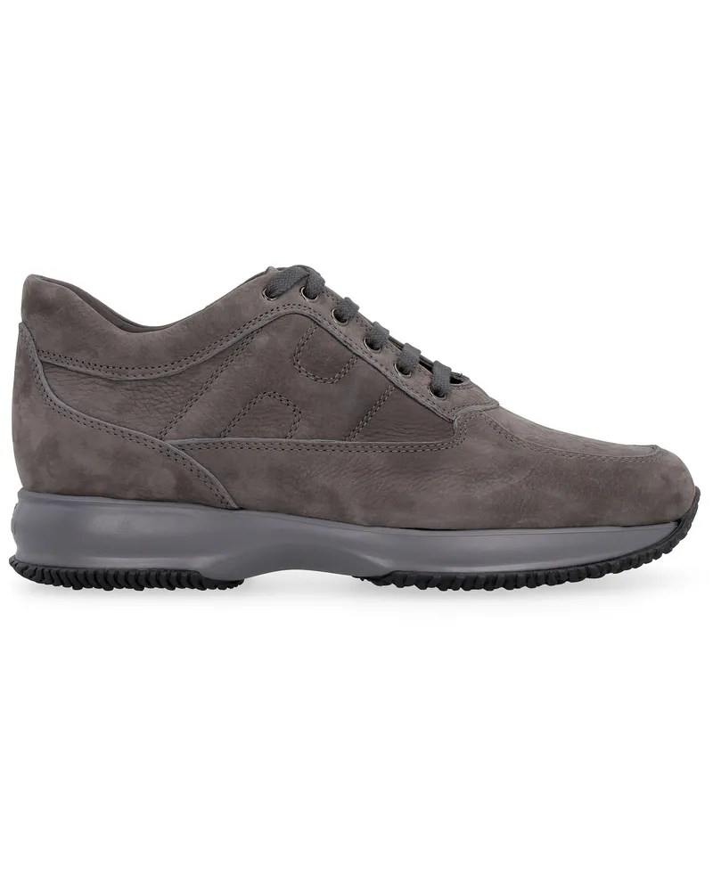 Hogan Men's Trainers Interactive Suede Grey Calf Leather Sneaker Gray
