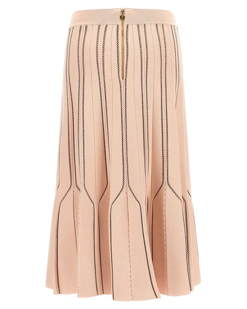 Elisabetta Franchi Origami Skirt — Beige Beige