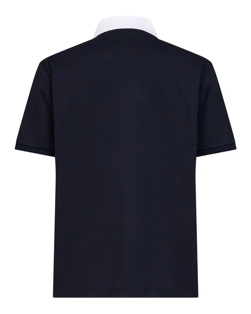 Gucci Men Polo Shirt Cotton Pique Blue T-shirts And Polos Navy