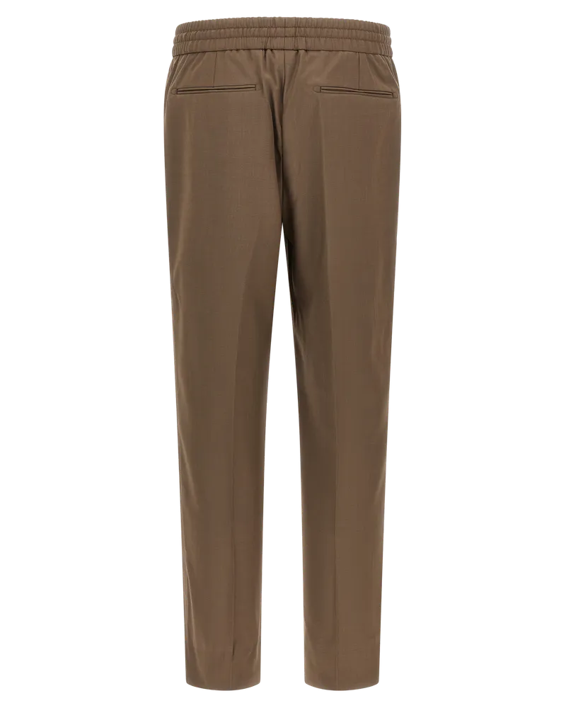 Brioni Men's Brown Wool Casual Pants Brown