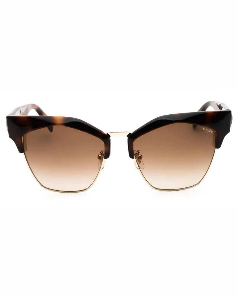 Police Women's Spln59 Sunglasses Brown Brown
