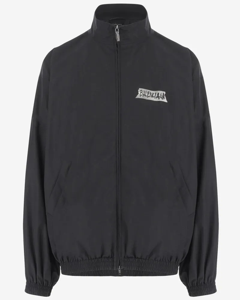 Balenciaga Men's Cotton Blend Jacket Black Polyamide Black