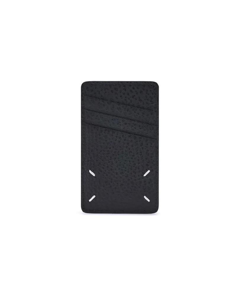 Maison Margiela Men's Black Calf Leather Bos Taurus Wallet Black