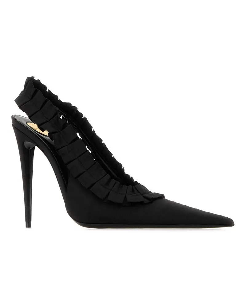 Saint Laurent Women's Black Taffeta Madeleine Pumps Neronero Scarpe Con Tacco Black