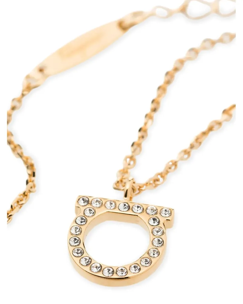 Ferragamo Gancini Necklace — Gold Gold