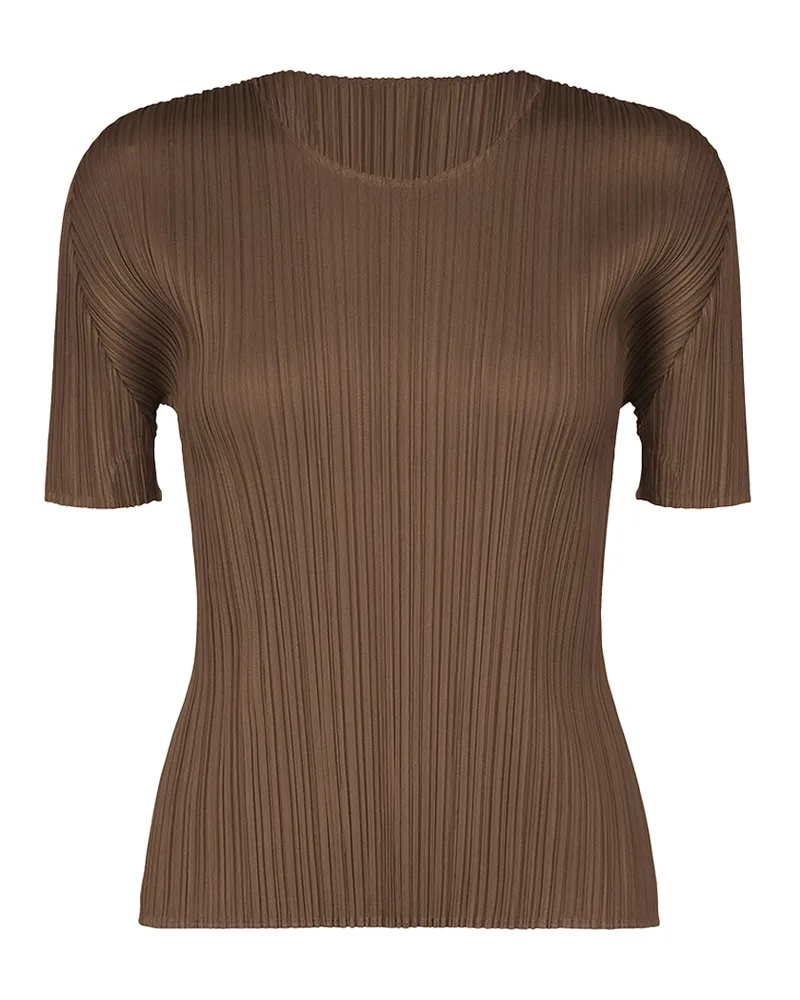 Issey Miyake Pleats Please Top — Brown Brown