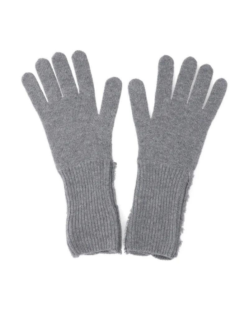 Maison Margiela Women Gloves Grey Wool Gray