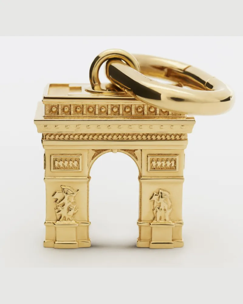Celine Women's Breloque Arc De Triomphe Gold Keychain Gold
