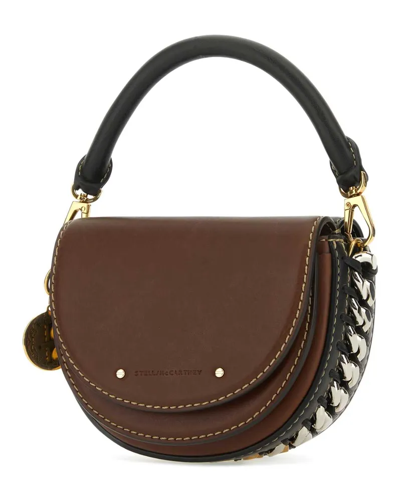 Stella McCartney Women's Two-Tone Alter Mat Frayme Handbag Black-Havana Borse A Mano Black/havana Bag Brown