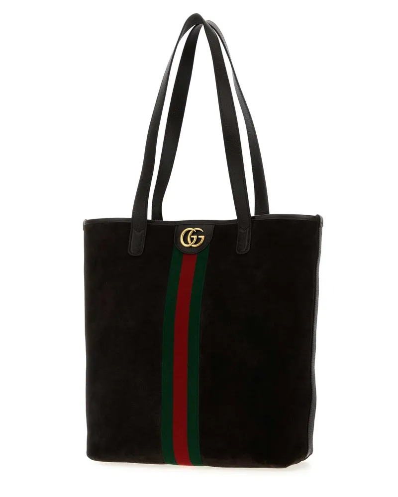 Gucci Men's Black Suede Ophidia Shopping Bag Nstmorotmorovrv Borse A Mano Black