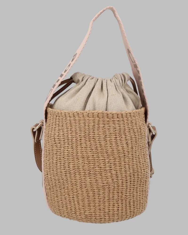 Chloé Women's Bucket Bag Woody Beige Paper Handbags Hand Beige