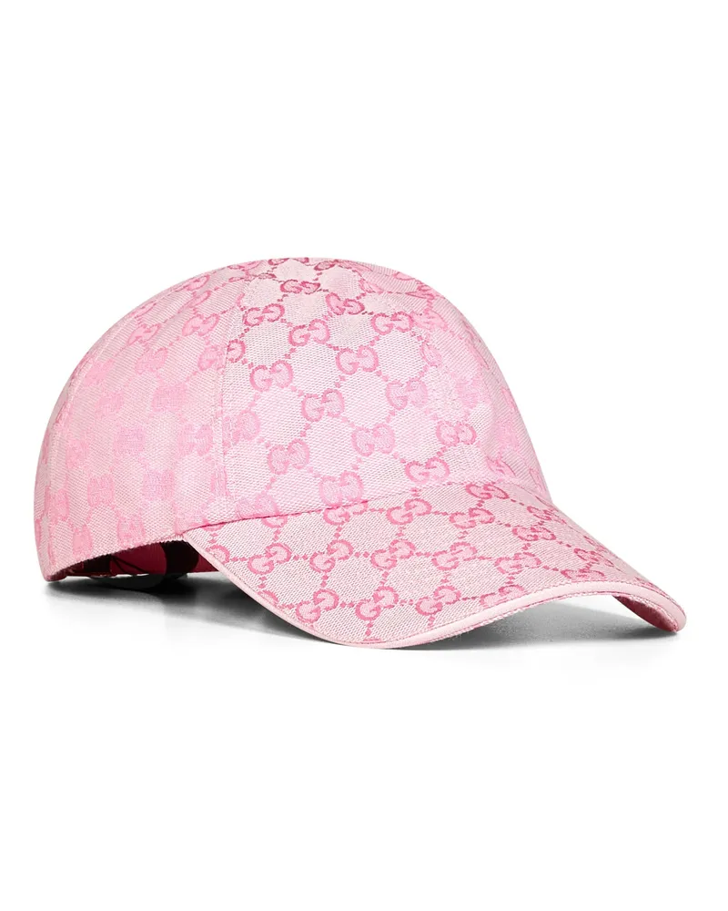 Gucci Women's Baseball Cap Light Pink Gg Canvas Polyester Hat Pink