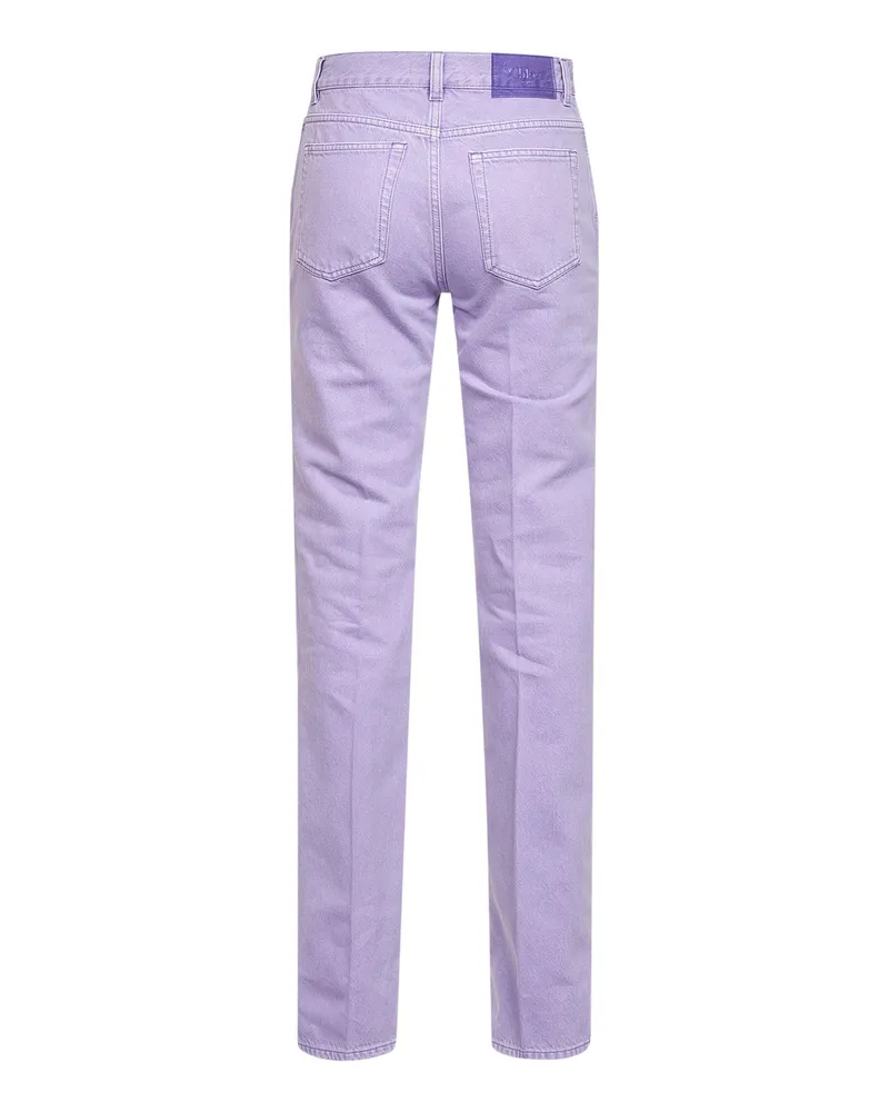 Chloé Women's Straight Denim Jeans Lavender Fog Purple Cotton Purple