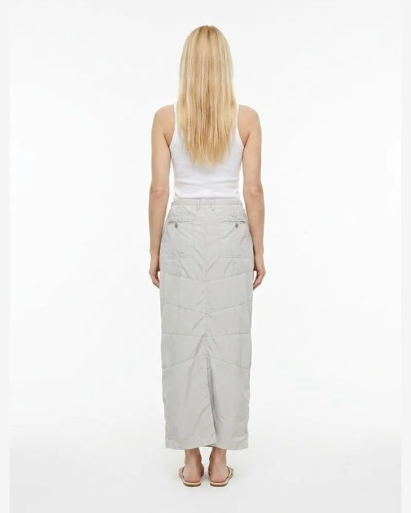 Dolce & Gabbana Women's Gray Polyamide Long Skirt Gray