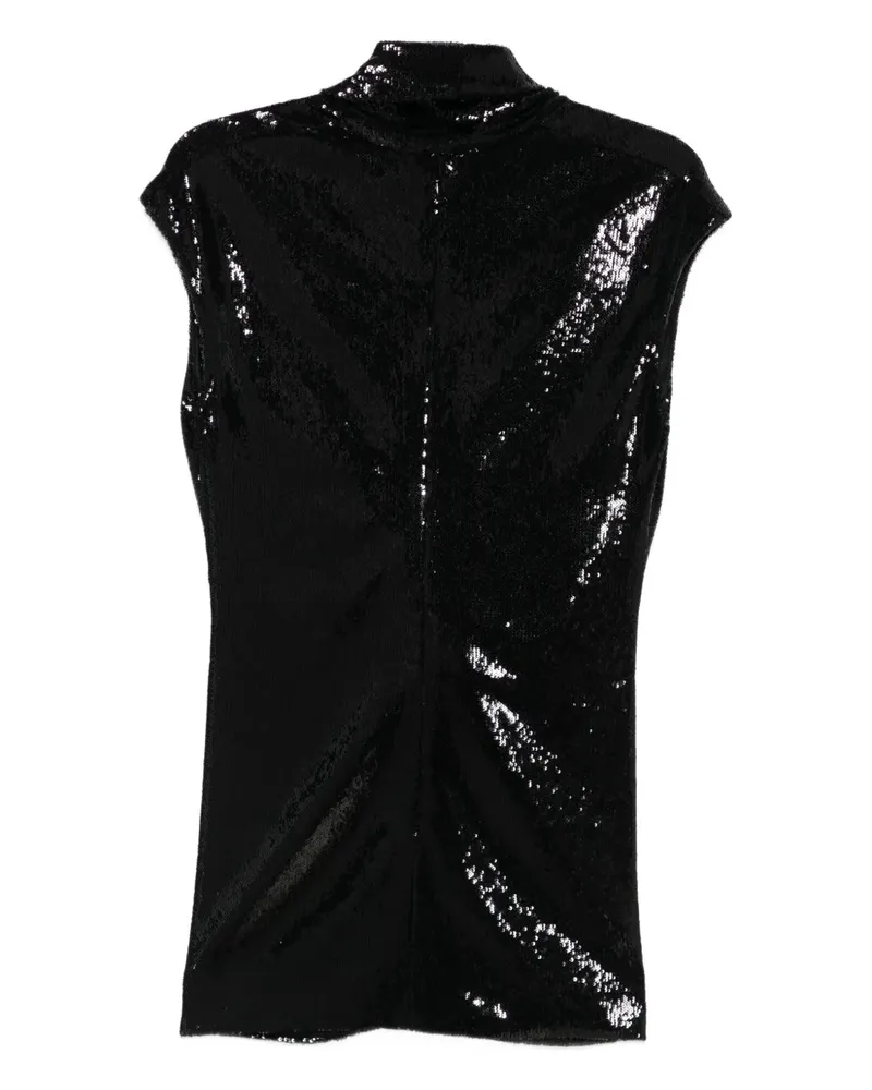 Kiton Women's Sequin Twisted Top Aw25 W Black