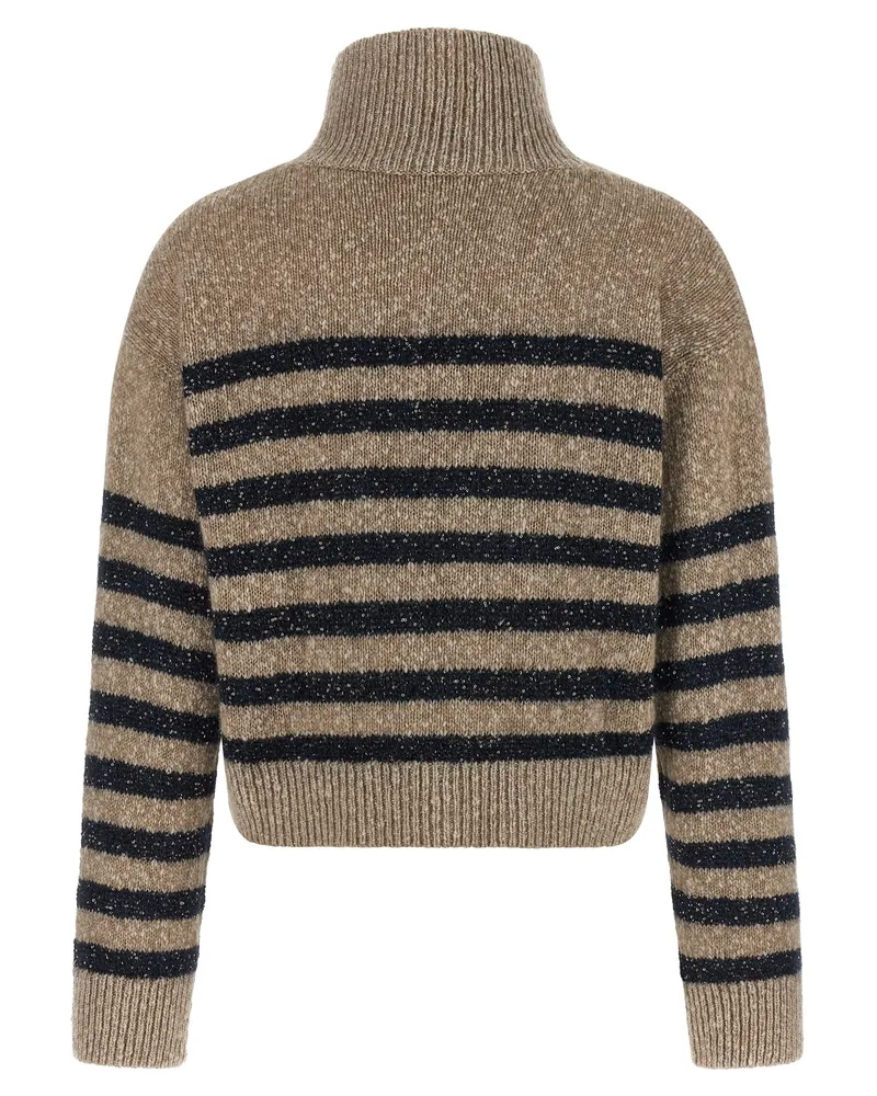 Brunello Cucinelli Women's Multicolor Wool Cardigan Clothing Beige