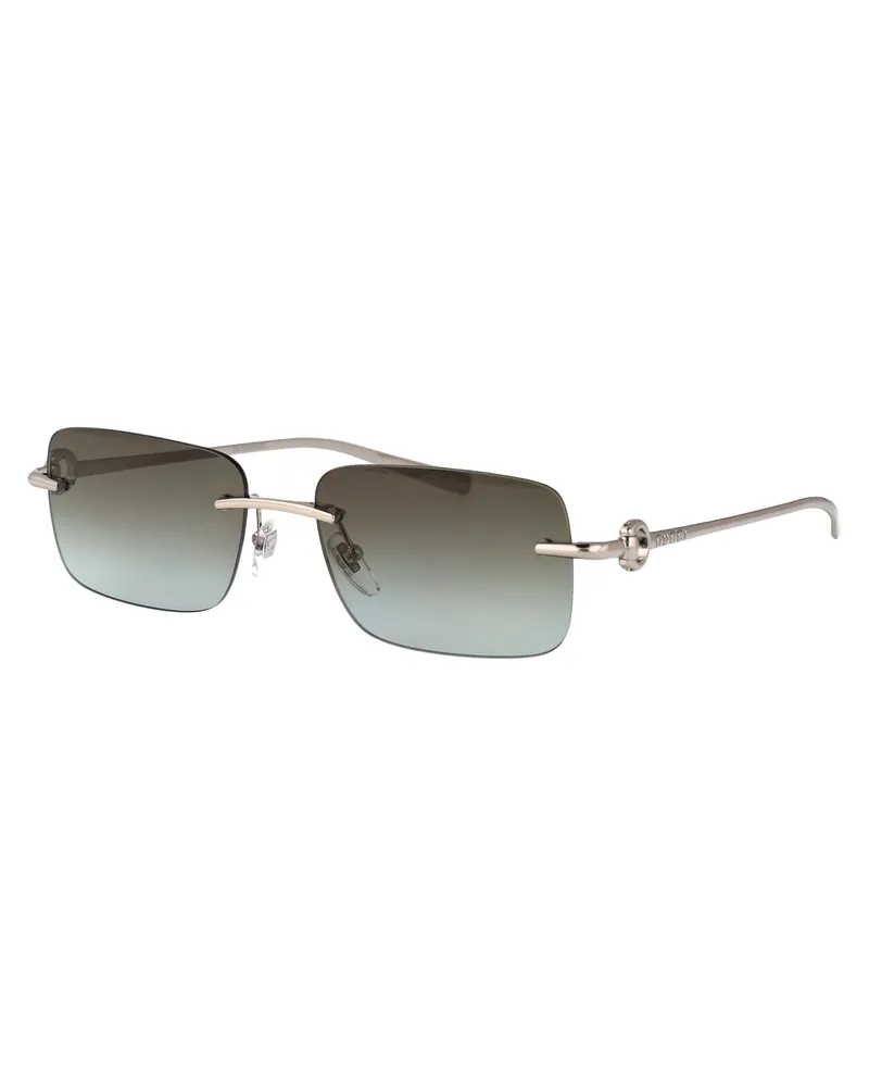 Gucci GG1703S Rimless Metal Sunglasses — Silver Silver