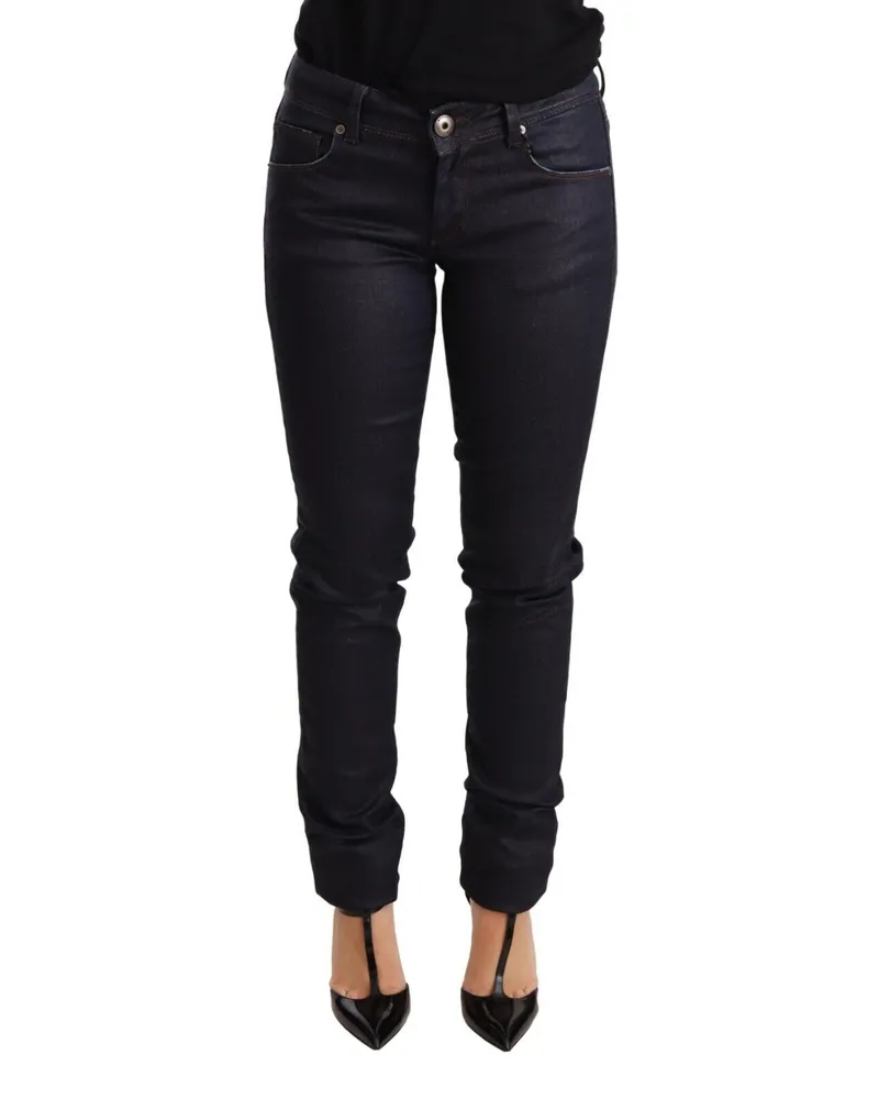 Ermanno Scervino Low-Waist Skinny Jeans — Navy Navy