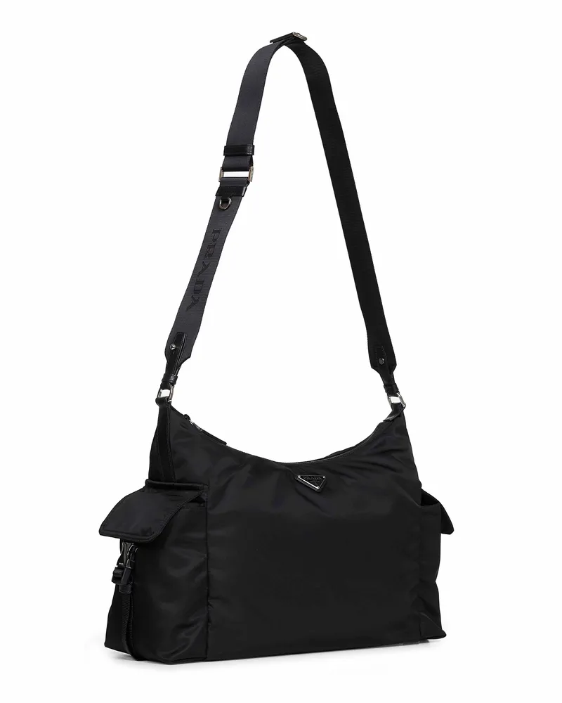 Prada Men's Crossbody Bag Explore Black Recycled Polyamide Shoulder Black