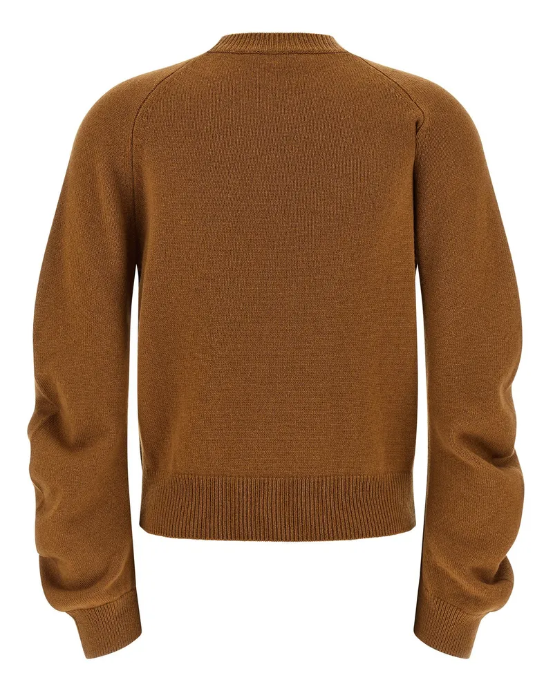 NUDE Virgin Wool Crewneck Sweater — Camel Camel