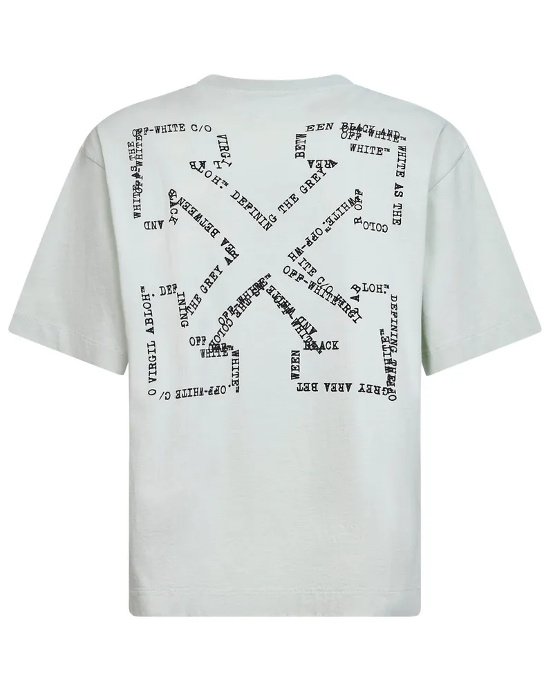 OFF-WHITE Men's T-Shirt Type Arrow Mint Cotton Green T-Shirts And Polos Green
