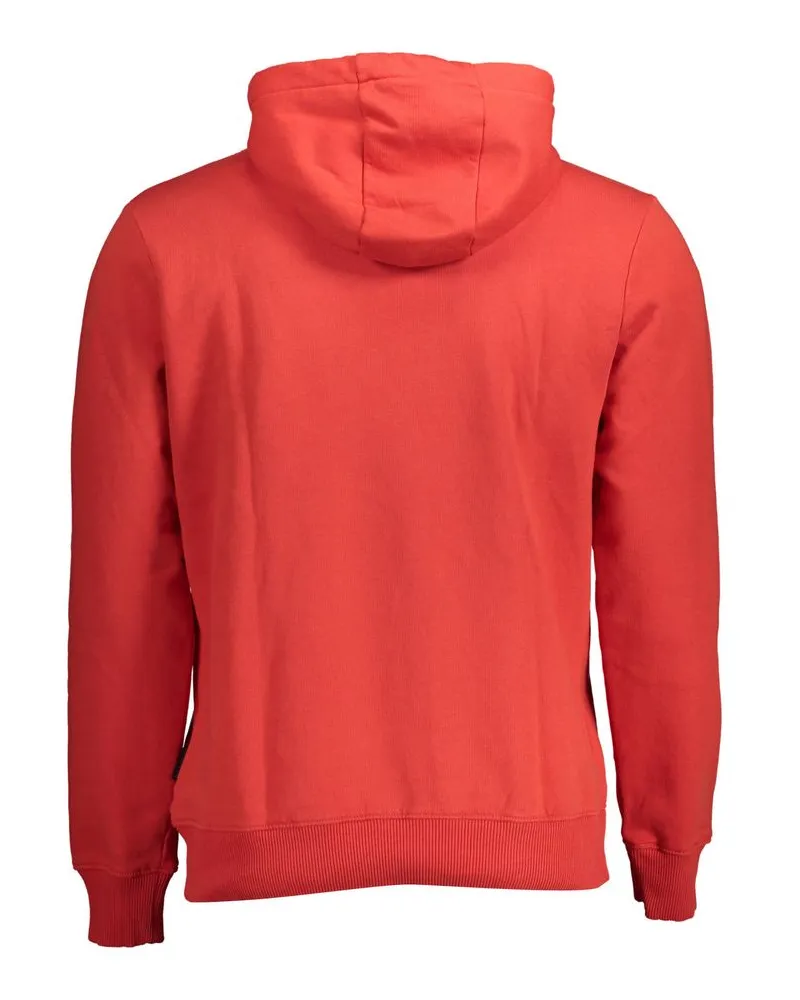 Napapijri Cotton-Blend Hooded Sweatshirt — Red Red