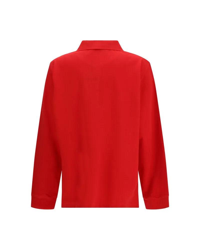 Prada Women's Multicolor Cotton Polo Shirt Red