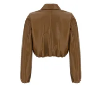 Women's Beige Lamb Leather Jacket Clothing