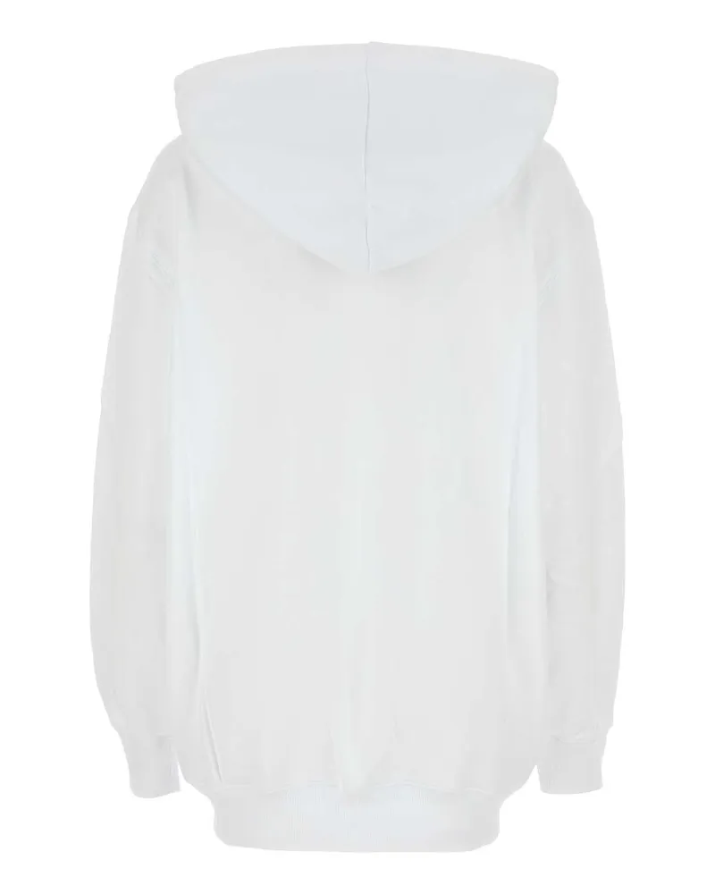 Lanvin Women's White Cotton Sweatshirt Opticwhite Exterior: Felpe Sweater White