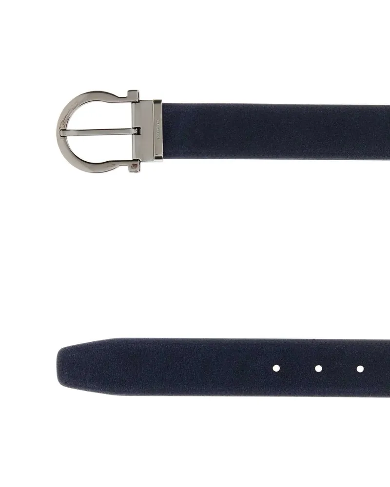 Ferragamo Gancio Belt — Navy Navy