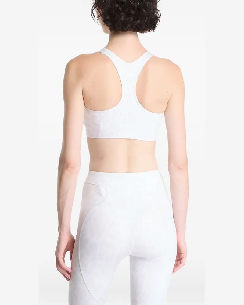 adidas Logo-Print Racerback Tank Top — White White