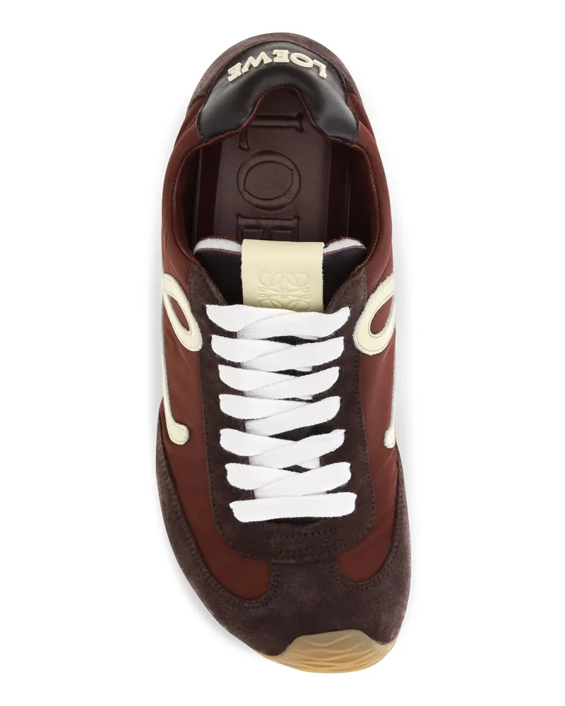 Loewe Women's Sneakers Ballet Runner 2.0 Copper Red Red-Vanilla-Aubergine Trainers Red/vanilla/aubergine Brown