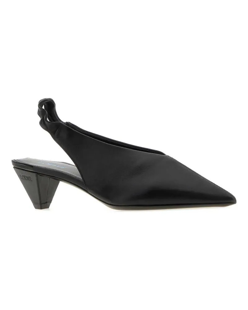 Loewe Pointed-Toe Slingback Heel — Black Black